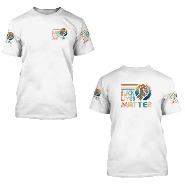 Discover Black Lives Matter BLM Retro Black 3D T Shirts