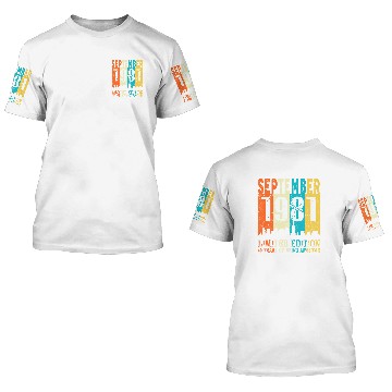 Discover made in September 1981 40th Birthday 3D T Shirts