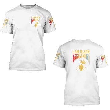 Discover Retro Vintage Black Excellence African Pride History Month 3D T Shirts