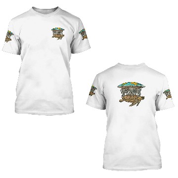 Discover Flat Earth World Turtle 3D T Shirts