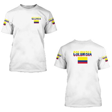 Discover Colombia Country Flag 3D T Shirts