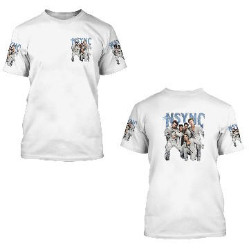 Discover NSYNC Silver Suit Boy Band 3D T Shirts