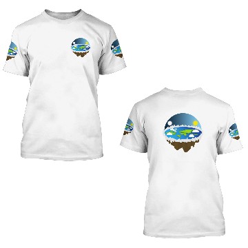 Discover Flat Earth 3D T Shirts