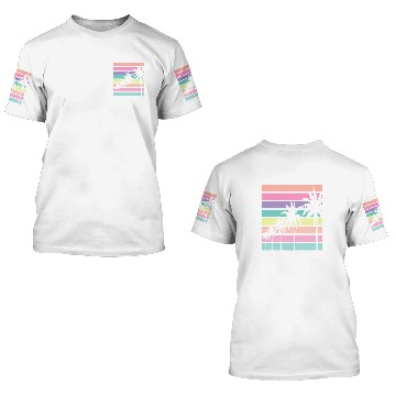 Discover Pastel 3D T Shirts Palm Tree Vacation Beach