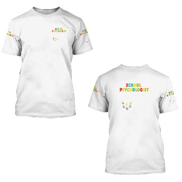 Discover School Psychologist Heart 3D T Shirts