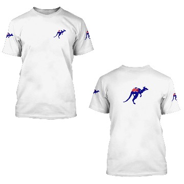 Discover Australia Flag Kangaroo 3D T Shirts