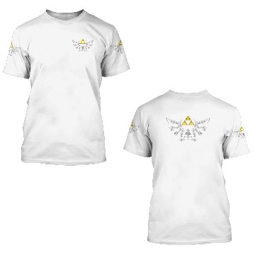 Discover Triforce complete link in zelda 3D T Shirts