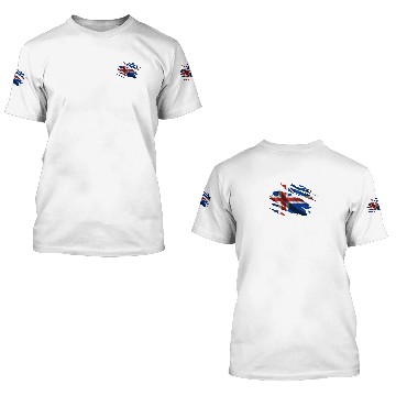 Discover Iceland Ripped Flag 3D T Shirts