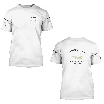 Discover Nantucket map 3D T Shirts