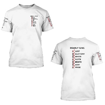 Discover 7 Deadly Sins 3D T Shirts