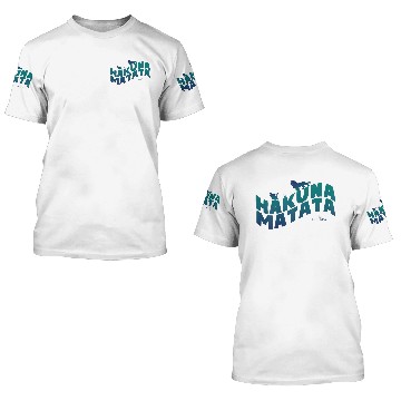 Discover Disneyss Lion King Hakuna Matata Blue Text Trio Logo 3D T Shirts