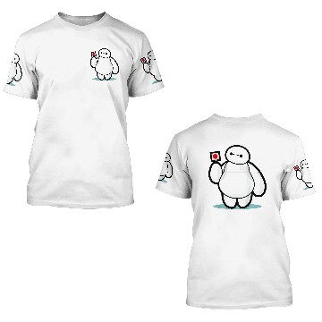 Discover Disney Big Hero 6 Baymax With Lollipop Cute Shot Baseball Tees 3D T Shirts