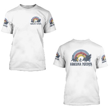 Discover Disneyss The Lion King Hakuna Matata Distressed Rainbow Logo 3D T Shirts