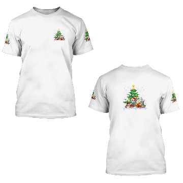 Discover Ferret Gift Lighting xmass Tree Ferret Christmas Tree 3D T Shirts
