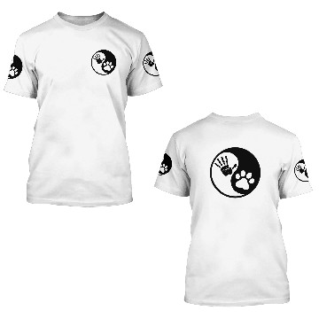 Discover Yin Yang -Dog and Human 3D T Shirts