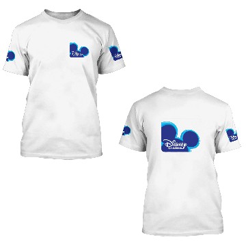 Discover Disney Channel  Mickey Mouse Blue Retro 2000s Logo 3D T Shirts