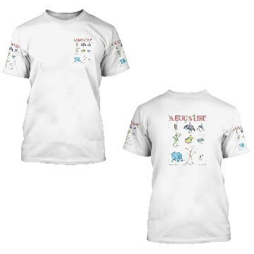 Discover Disney Pixar A Bug's Life Iconic Circus Bugs Characters Logo 3D T Shirts