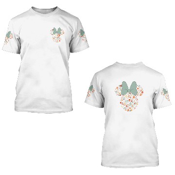 Discover Disney Minnie Mouse Spring Head Icon with Bow Springtime Hawaiians 3D T Shirts