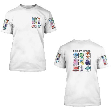 Discover Disney Pixar Inside Out 2 Today I Feel... Emotions Panels Zip 3D T Shirts