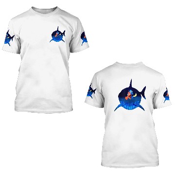 Discover Disneyss Pixars Finding Nemo Marlin Dory Bruce Silhouette 3D T Shirts