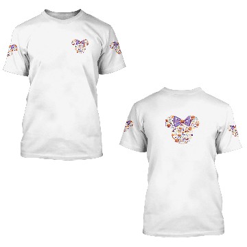 Discover Disney Minnie Mouse Icon Candy and Pumpkins Hall Baseball Tees 3D T Shirts