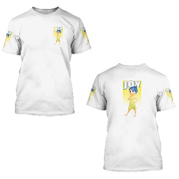 Discover Disney Pixar Inside Out Joy Sunny Portrait Logo Baseball Tees 3D T Shirts