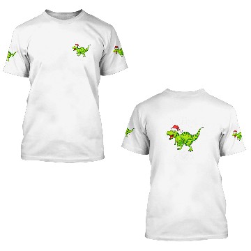 Discover Dinosaur Dino Dear Santa Define Good Christmas Lights Tree Rex 3D T Shirts