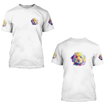 Discover Dog Goldendoodle Gift Labradoodle Cockapoo Mom Colorful Pop Art 3D T Shirts