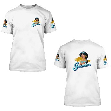 Discover Disney Princess - Jasmine Aladdin Character Baseball Tees 3D T Shirts