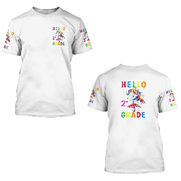 Discover Unicorns Hello Second Grade Back To School Cute 3D T Shirts