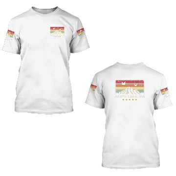 Discover North Carolina Retro Style NC 3D T Shirts