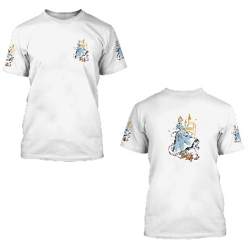 Discover Disney Princess - Cinde Collage Baseball Tees 3D T Shirts