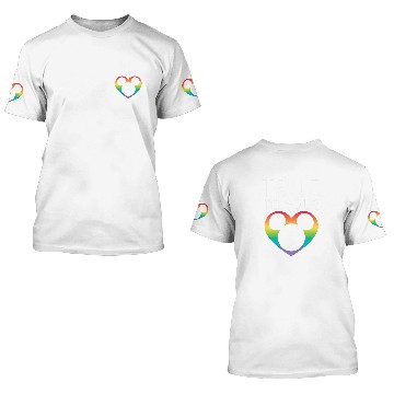 Discover Disney Mickey Icon True to Your Heart Pride Baseball Tees 3D T Shirts
