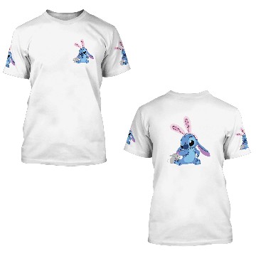 Discover Disney Stitch with Easter Bunny 3D T Shirts