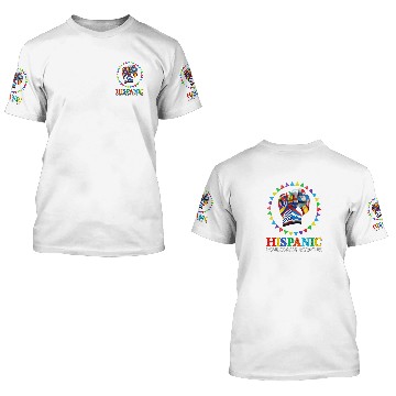 Discover Hispanic Heritage Month Strong Latino Hand Countries Flag 3D T Shirts