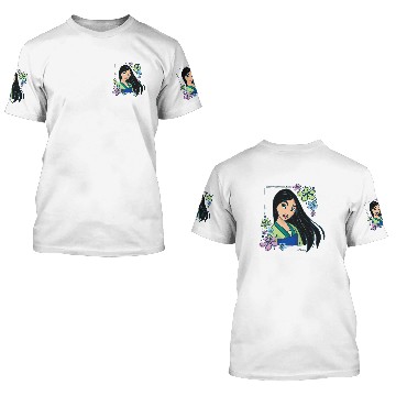 Discover Disney Princess - Mulan Flowers Zip 3D T Shirts