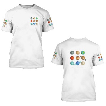 Discover Astronauts In my day there were 9 planets Pluto Never forget space 3D T Shirts