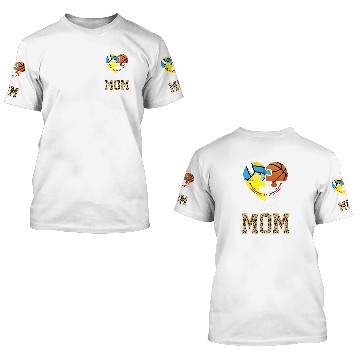 Discover Baseball Gift Mom Funny Volleyball Baseball Softball Basketball Ball Funny 3D T Shirts
