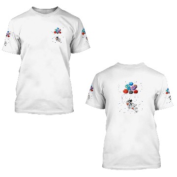 Discover Astronauts Floating Astronaut Balloon Galaxy Futuristic Outer Space 3D T Shirts