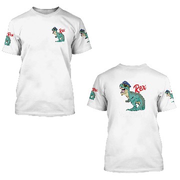 Discover Dinosaur Dino Pilotsaurus Rex Airplane Pilot Dinosaur T Rex Aviator Dino 8 3D T Shirts