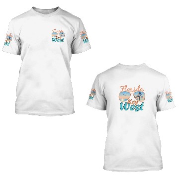 Discover Florida Key West Summer Key West Beach Vacation 3D T Shirts
