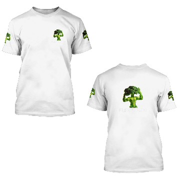 Discover Flexitarian Broccoli Bodybuilder Clean Eating Weight Lifting 3D T Shirts