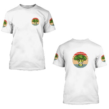 Discover Broccoli Funny Retro vintages Sunset Style Broccoli Lover 3D T Shirts