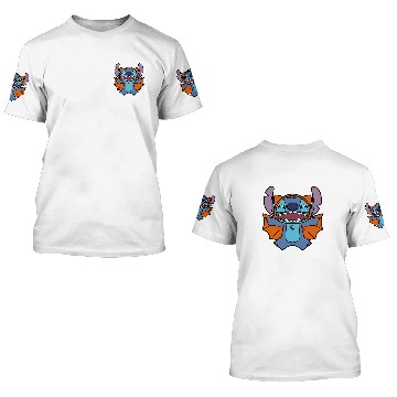 Discover disney stitch bat halloween costume Baseball Jerseys 3D T Shirts