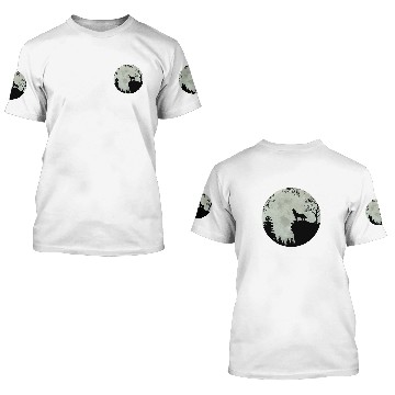 Discover German Shepherd Dog Jault at Full Moon 3D T Shirts