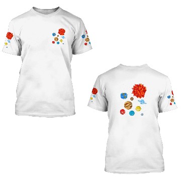 Discover Astronomy Lover Space Science Galaxy Planets Solar System 5 3D T Shirts