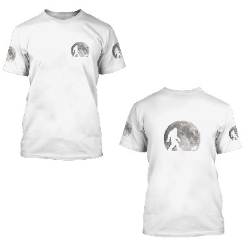 Discover bigfoots Walking Pug Dog Moon Sasquatch 3D T Shirts