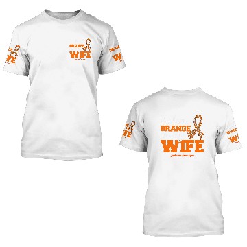 Discover Leukemia Survivor Mens I Wear Orange For My Wife Leukemia Cancer Ribbon 3D T Shirts