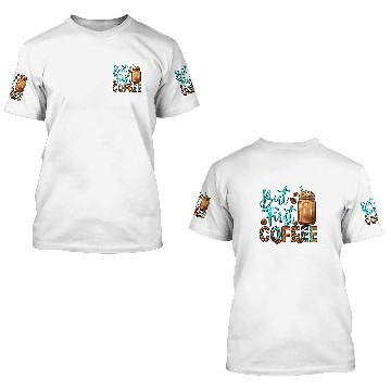 Discover CF Coffee But First Coffee Lover Gift Saying Quotes Leopard Plaid 3D T Shirts