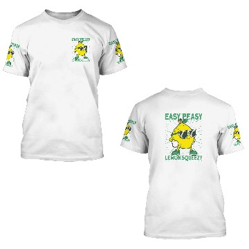 Discover Easy Peasy Lemon Squeezy Lemonade Stand Crew 1 3D T Shirts